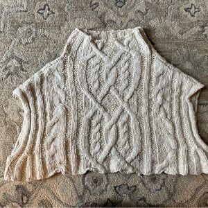 Free people cable Knit crop Sweater